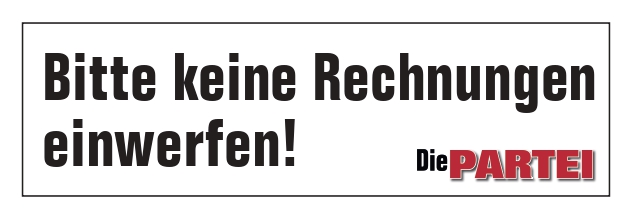 LV-Angebot: Bitte keine Rechnungen einwerfen!