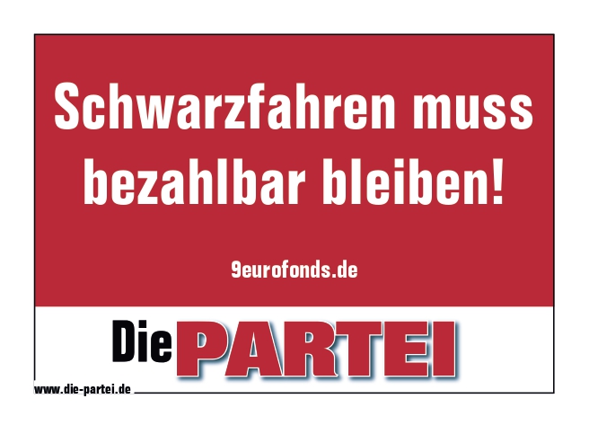 LV-Angebot: Schwarzfahren muss bezahlbar bleiben!