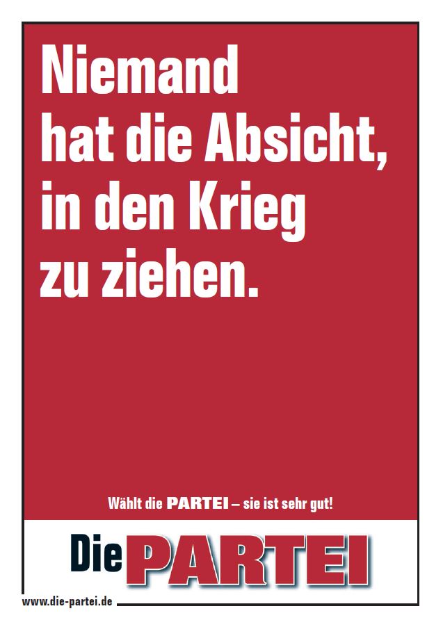 LV-Angebot: Niemand hat die Absicht, in den Krieg zu ziehen