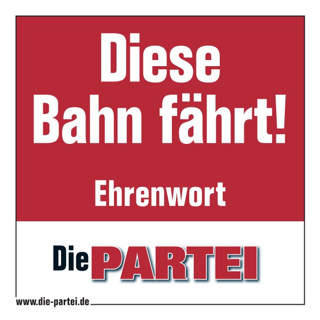 LV-Angebot: Bahn fährt Aufkleber